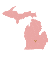 Michigan Pg Sticker by Piper and Gold