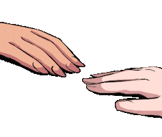 Hand Holding Sticker by Jin