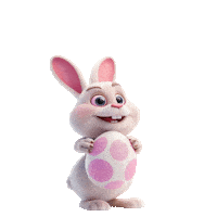 Bunny Rabbit Happy Easter Sticker
