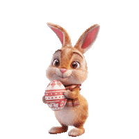 Bunny Rabbit Happy Easter Sticker
