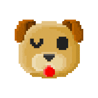 R74n dog puppy wink emoji Sticker
