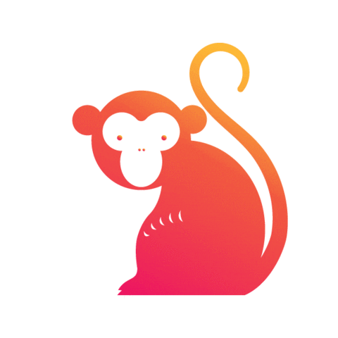 Monkey Love Sticker by diamondnplatinum