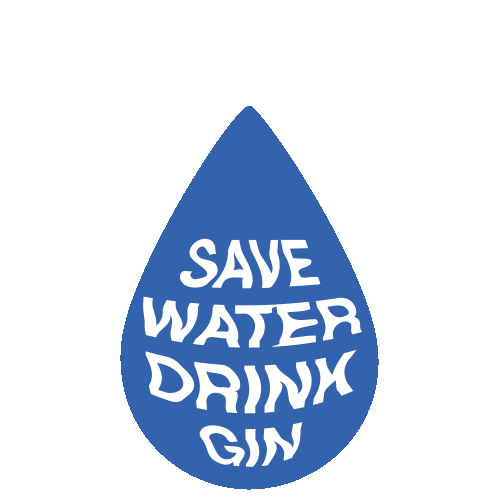 Water Drink Sticker by The Gin Way