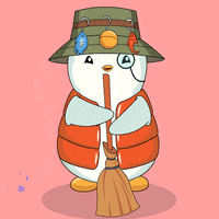 Penguin Cleaning GIF by Pudgy Penguins