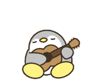 Guitar Penguin Sticker