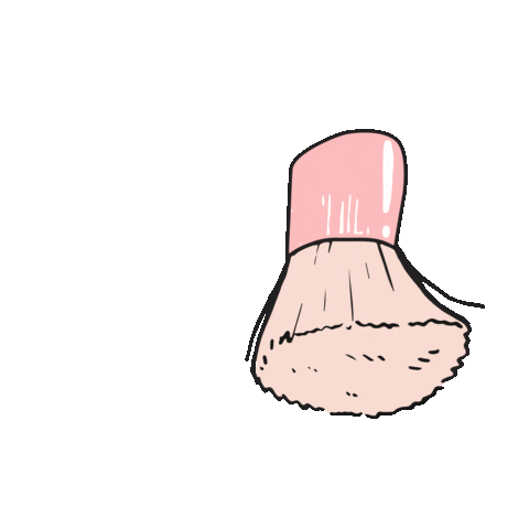 Makeup Brush Sticker by Bleu Libellule