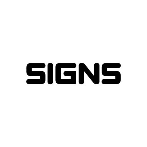 Typography Signs Sticker