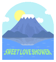 Mountain Sunrise Sticker by SPACE SHOWER SWEET LOVE SHOWER