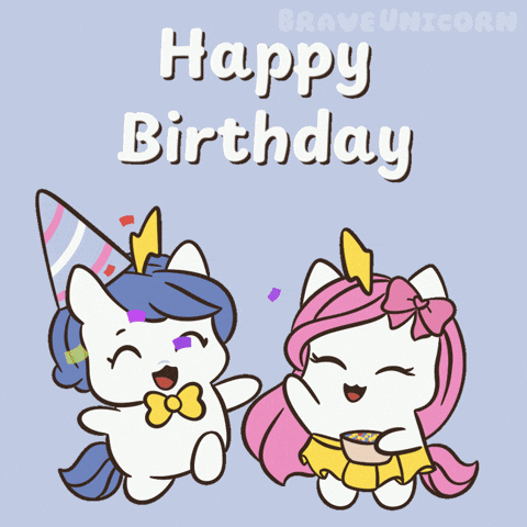 Happy Birthday Celebration GIF by Brave Unicorn