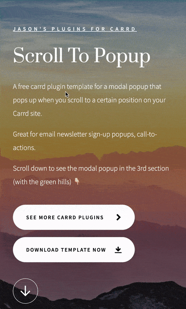 Popup Carrd GIF
