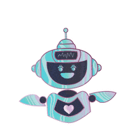 GinDigital bye robot gin hasta luego Sticker