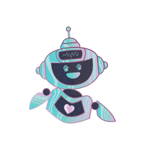 GinDigital robot feliz gin bailando Sticker
