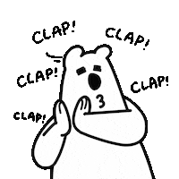 shyly_kurodasang happy fun clap shakehand Sticker