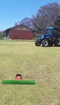 BrisvegasMachinery blue farm wheels tractor GIF