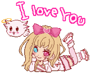 Gal Gyaru Pixel Sticker by helloangelgirl