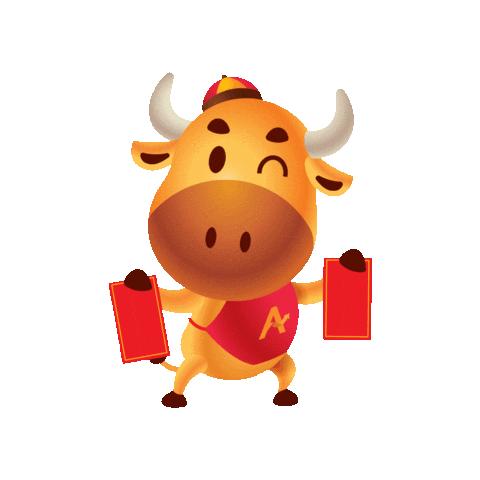 Cow Angpao Sticker by Asetku