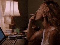 Contemplating Carrie Bradshaw GIF