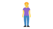 Woman Standing Sticker by EmojiVid
