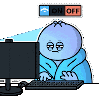 Happy On Off Sticker by Kwantel