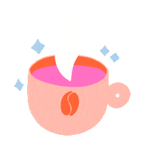 LenaLapina hot coffee drink sparkle Sticker