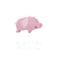 Flying Pig Sticker by PositivelyPigasus