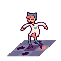 samconcklin dance game dancing cartoon Sticker