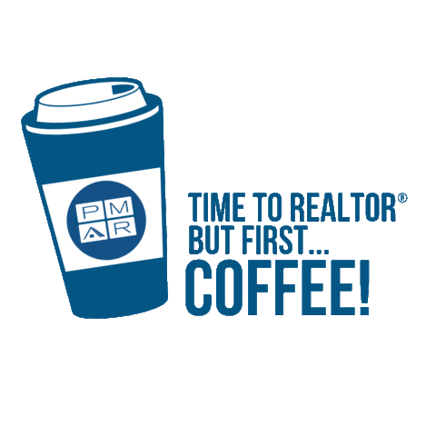 PMARrealtors giphyupload coffee real estate realtor Sticker