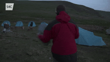 bore camping GIF by S4C