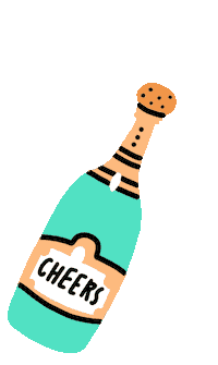Cheers Celebrate Sticker by leeandracianci