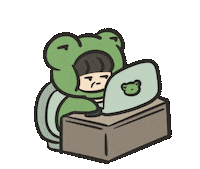 Tinyu_Gung sticker work giveup gung Sticker