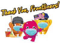 NipponPaintMalaysia nippon blobby malaysia day frontliner Sticker