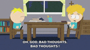 scared butters stotch GIF by South Park 