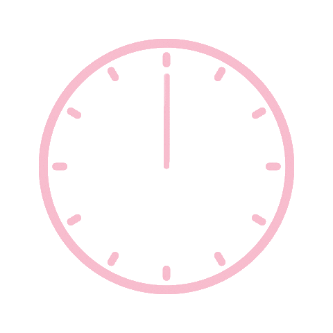 Pink Clock Sticker by Nice Branding Agency