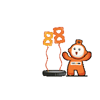 togel88_asia cartoon hello hi mascot Sticker
