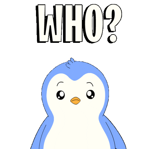 Confused Who Is It Sticker by Pudgy Penguins
