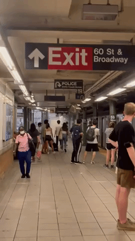 Smoke Fills New York City Subway Station