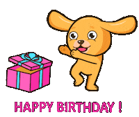 Happy Birthday Dancing Sticker by KingPuppy