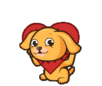 Happy Puppy Love Sticker by KingPuppy