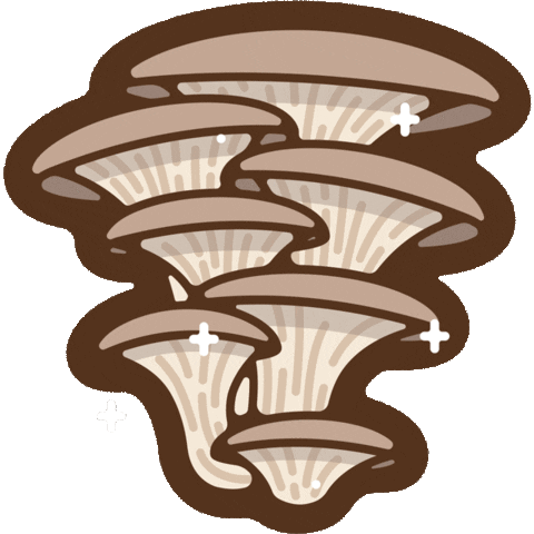 Oyster Mushroom Food Sticker by FarmBot