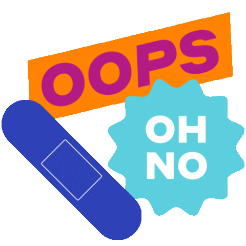 Oh No Oops Sticker by Welly Health