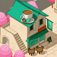 Good Morning Cafe GIF by Pizza Ninjas