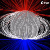 Magnetic Field Animation GIF by European Space Agency - ESA