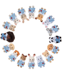 sylvanianfamilies summer family rabbit kid Sticker