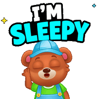Tired Good Night Sticker by Lucas and Friends by RV AppStudios