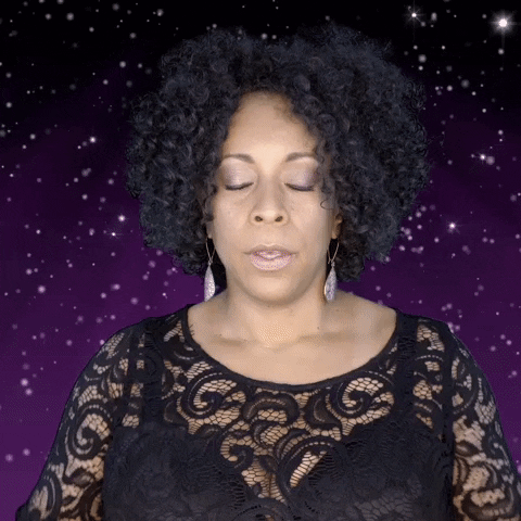 ComedianHollyLogan vibes energy meditation good vibes GIF