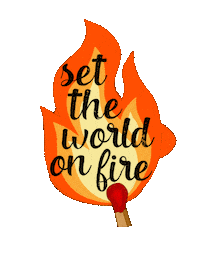 Change The World Fire Sticker by Bespattered Facade