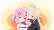 Hugging Blushing GIF