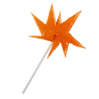 3D Orange Sticker
