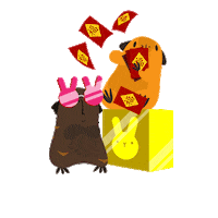 New Year Gangster Sticker by rabbitomart