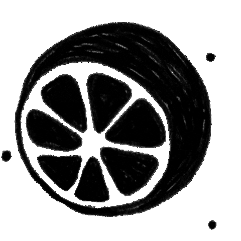 Orange Fruit Sticker